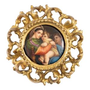 19th Century German Hutschenreuther Porcelain Plaque Madonna Della Seggiola After Raphael