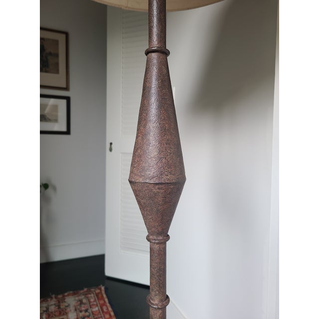 1970s Vintage 1970's Iron Spanish Revival Brutalist Floor Lamp For Sale - Image 5 of 13