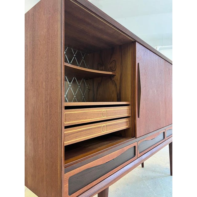 High Sideboard in Teak, Denmark, 1960s For Sale - Image 9 of 11