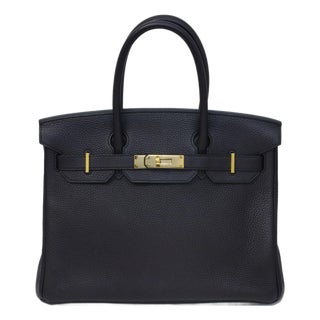 Hermès Birkin 30 Noir Togo Gold Hardware 2015 For Sale