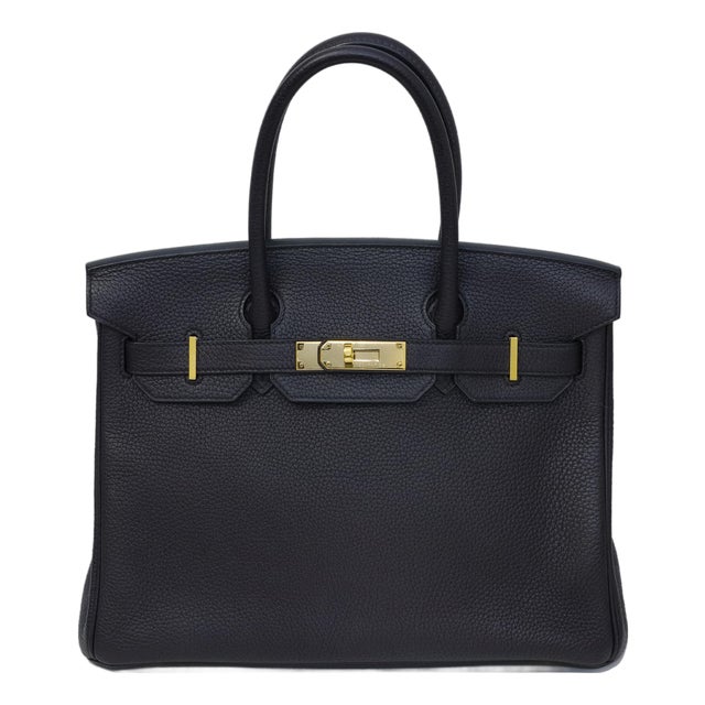 Hermès Birkin 30 Noir Togo Gold Hardware 2015 For Sale