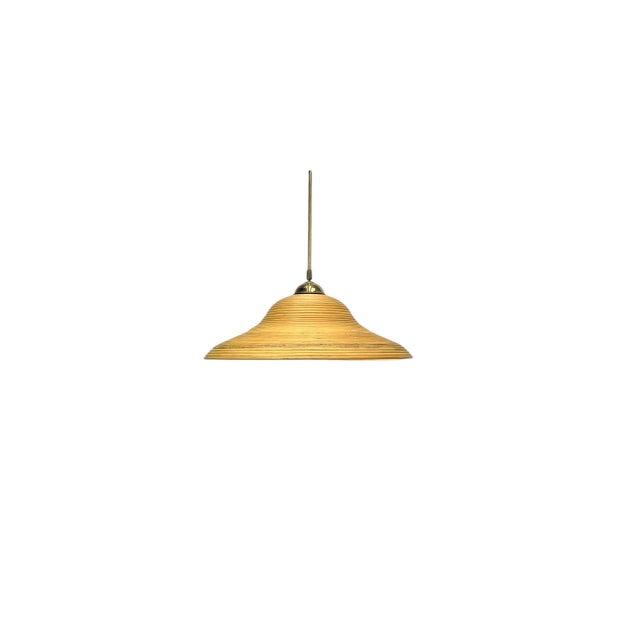Pencil Reed Pendant Lamp, Italy, 1970s For Sale - Image 9 of 13