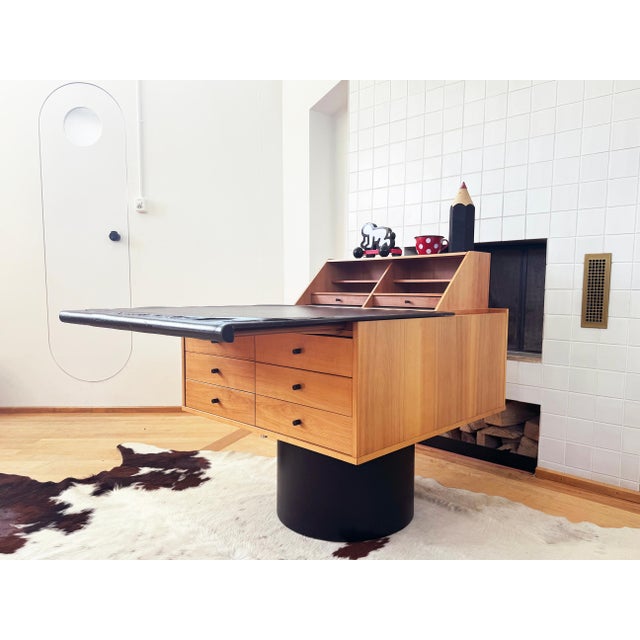 Rare Sesamo Pop Up Desk / Secretary by Gianfranco Frattini for Bernini, 1981 For Sale - Image 11 of 15