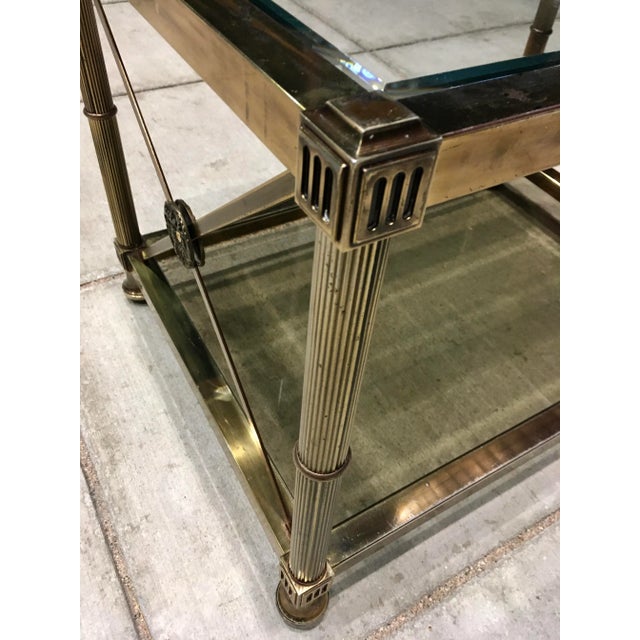 Aged Brass End Table From Mastercraft For Sale - Image 9 of 13