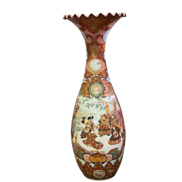 Japanese Kutani Vases, 19th Century, Set of 2 For Sale - Image 3 of 16