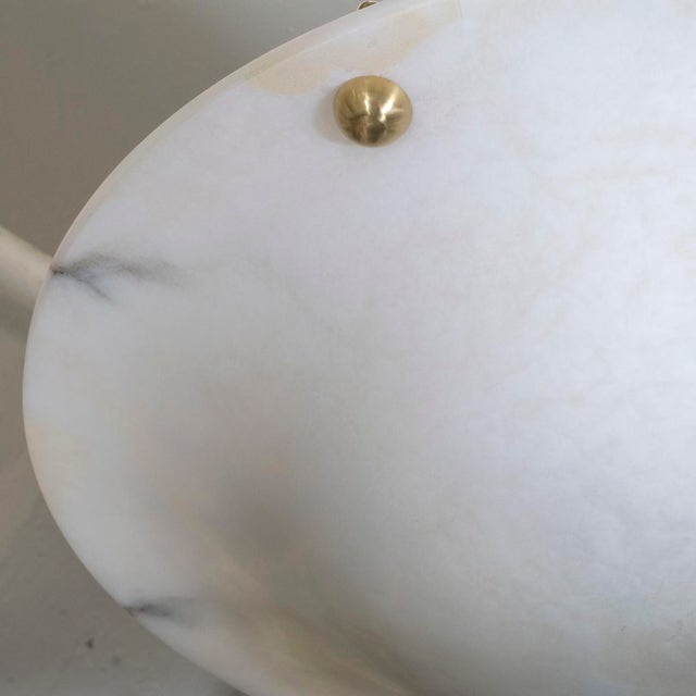 Alabaster dome pendant For Sale In New York - Image 6 of 9