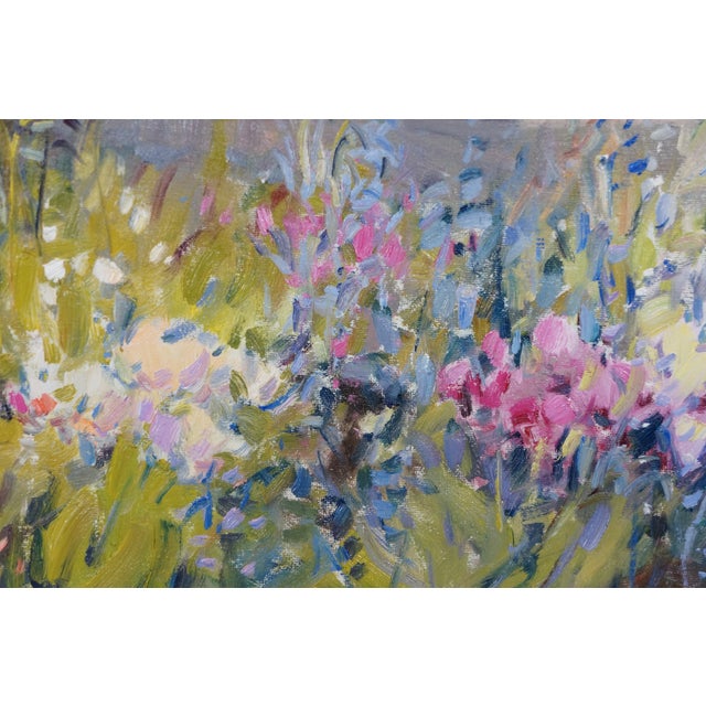 Rosa Canto Spanish Impressionist Floral Desert Landscape Oil Painting 48" For Sale - Image 12 of 14
