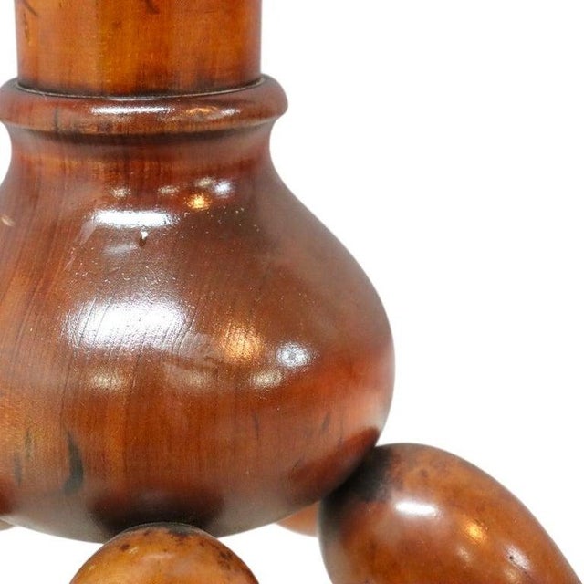 Brown Mahogany Stick & Ball Quadruped Coat Rack C1920 For Sale - Image 8 of 9