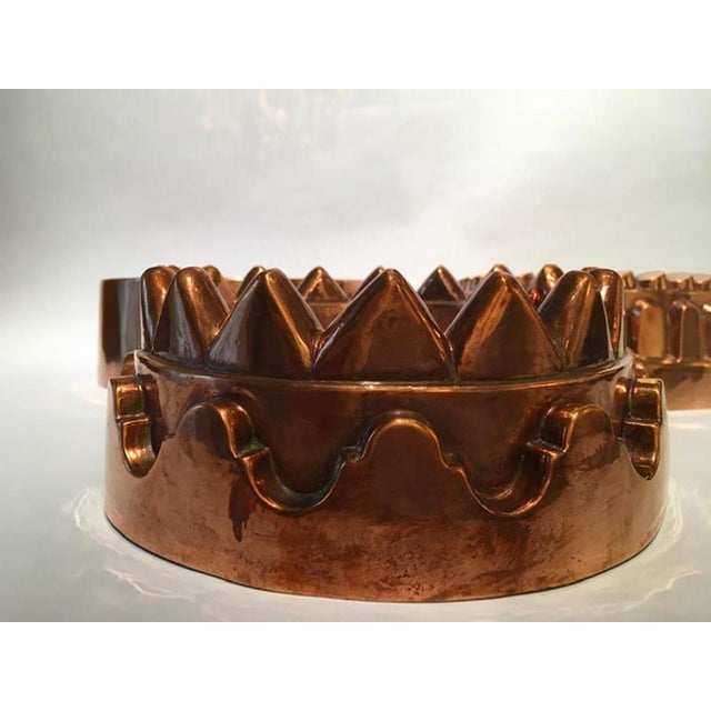 Copper Kitchen Pudding Molds for Wall Decoration, France, 1790s, Set of 3 For Sale - Image 4 of 18