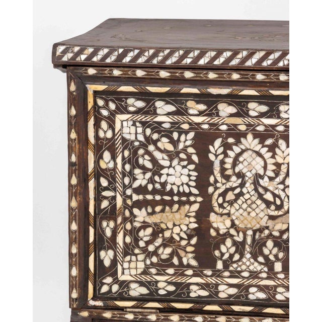 Syrian Mother-of-Pearl Inlaid Cabinet, 19th C. For Sale - Image 4 of 12