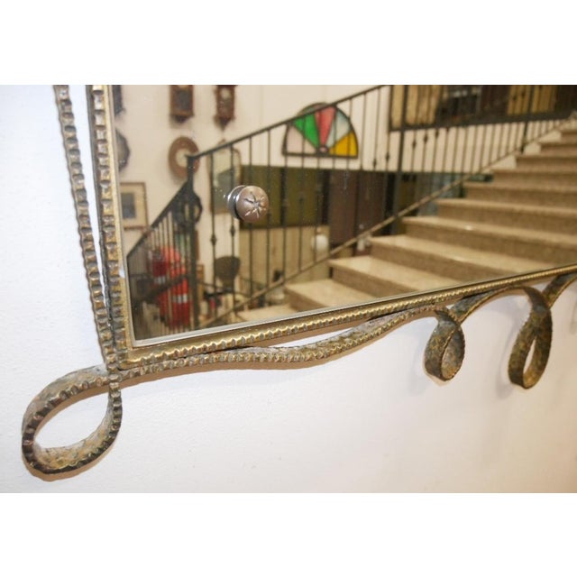 1950s Italian Modernist Metal Mirror by Pier Luigi Colli, 1940s For Sale - Image 5 of 18