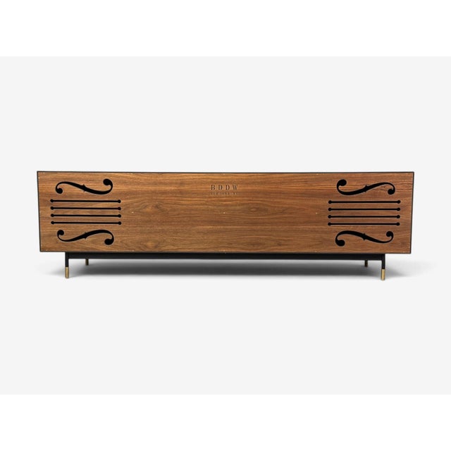Bddw, Modern Sideboard, Ebonized Wood, Tiger Maple, Bronze, Usa, 2015 For Sale - Image 12 of 12