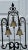Antique hand wrought iron stand with three bells attached. The pull is a generous size to put your hand in. The three...