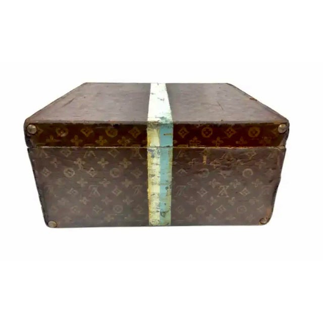 Antique Louis Vuitton Monogram Cube Trunk For Sale - Image 11 of 12