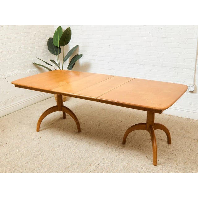 Heywood-Wakefield Mid 20th Century Styled After Heywood Wakefield Dining Table For Sale - Image 4 of 9