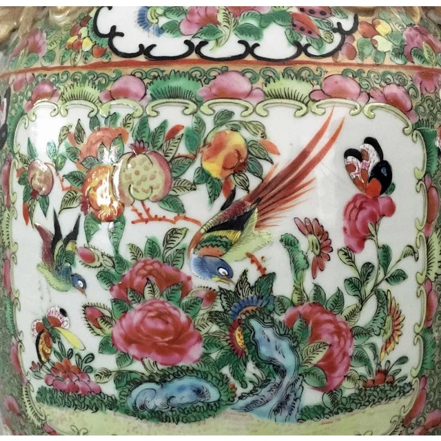 Chinese Export Rose Medallion Tall Vases - a Pair For Sale In Boston - Image 6 of 9