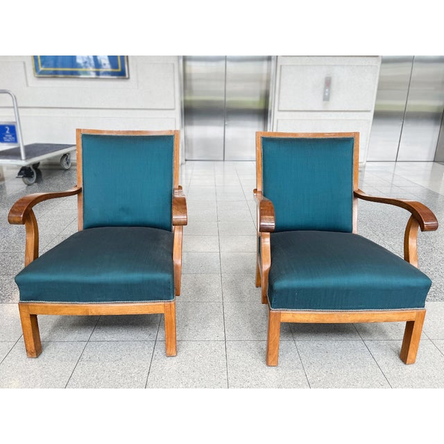 Mid-Century Modern 1950s Danish Modern Mahogany Lounge Chairs by Erik Wørts - A Pair For Sale - Image 3 of 18