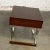 Brown Late 20th Century Modern Broyhill Chrome & Wood Cantilever Base End or Side Table With Drawer For Sale - Image 8 of 12