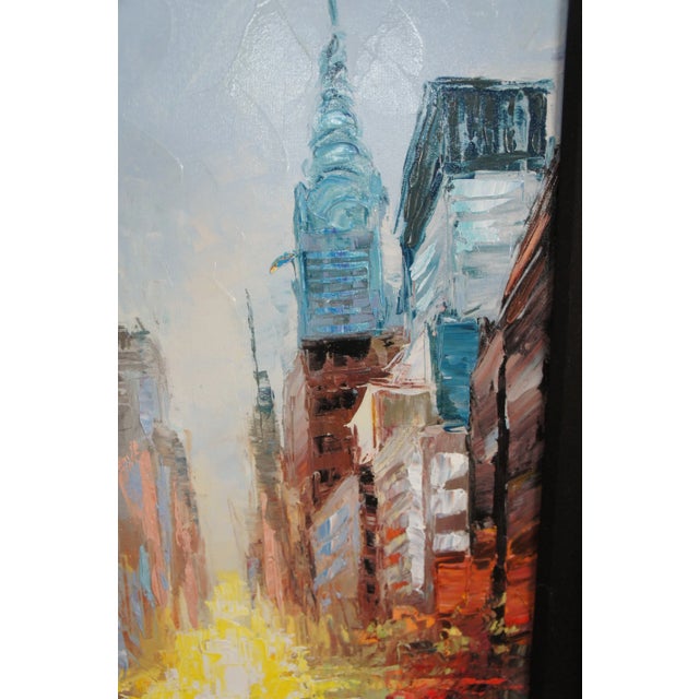 Black Elena Bond Forever New York Impressionist Cityscape Street Scene Giclee 42" For Sale - Image 8 of 13