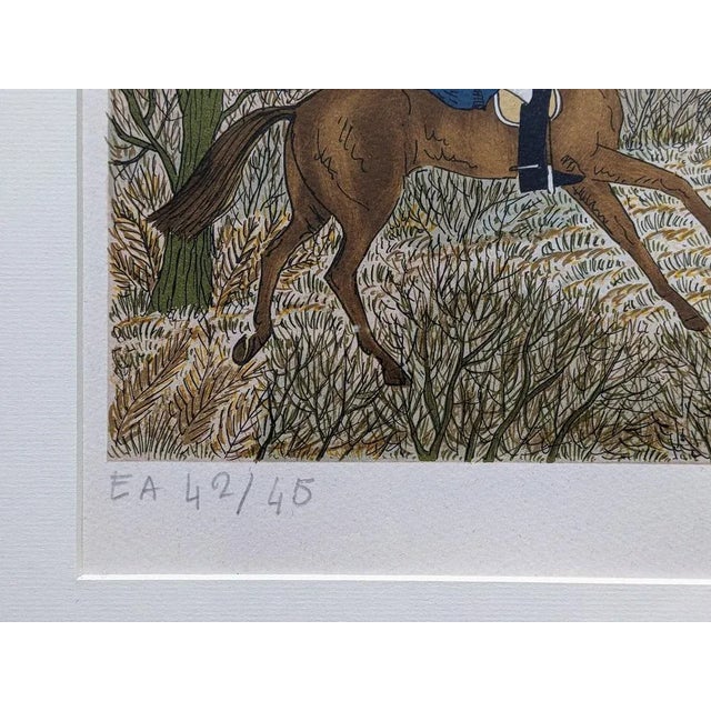 Vincent Haddelsey, The Hunting, Original Hand-Signed Lithograph, Framed For Sale - Image 4 of 5