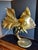 Large Vintage C1970s Brutalist Illuminated Brass Gold Fish Sculpture Attributed to Henri Fernandez For Sale - Image 4 of 12