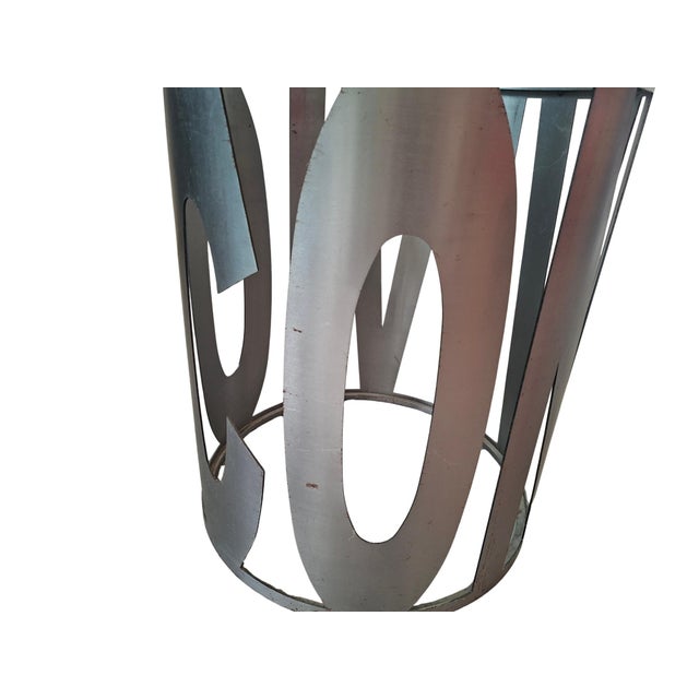 Vintage Table in Glass and Iron, 1980s For Sale - Image 4 of 7