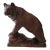 Late 20th Century Red Mill Bear Statue Standing on Rock Handcrafted in Usa For Sale