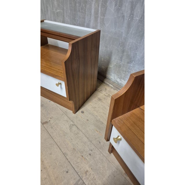 Vintage Bedside Tables, Czechoslovakia, 1940s, Set of 2 For Sale - Image 11 of 12