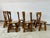 1970s Mid Century Guillerme Et Chambron Style Oak Dining Chairs, Set of 6 For Sale - Image 10 of 12