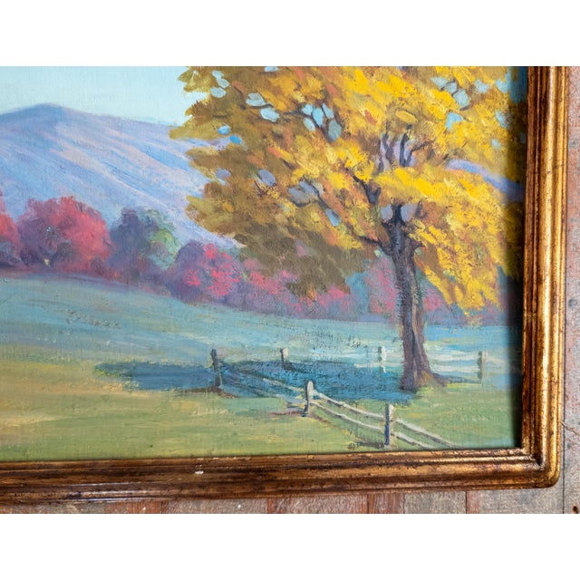 Early 20th Century Early 20th Century American Impressionist Vibrant Pastel Colored Landscape Painting For Sale - Image 5 of 10