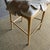 Linen Slip Covered Counter Height Stools With Solid White Oak Legs & Brass Foot For Sale - Image 9 of 9