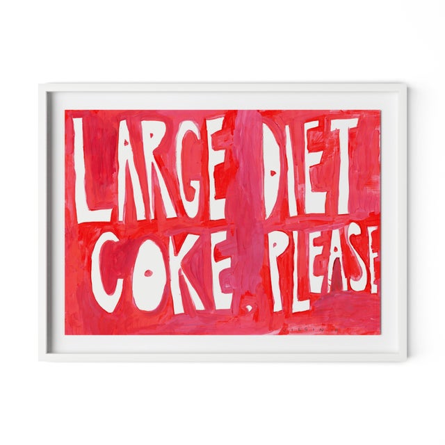 Virginia Chamlee Large Diet, Please by Virginia Chamlee in White Frame, Large Art Print For Sale - Image 4 of 4