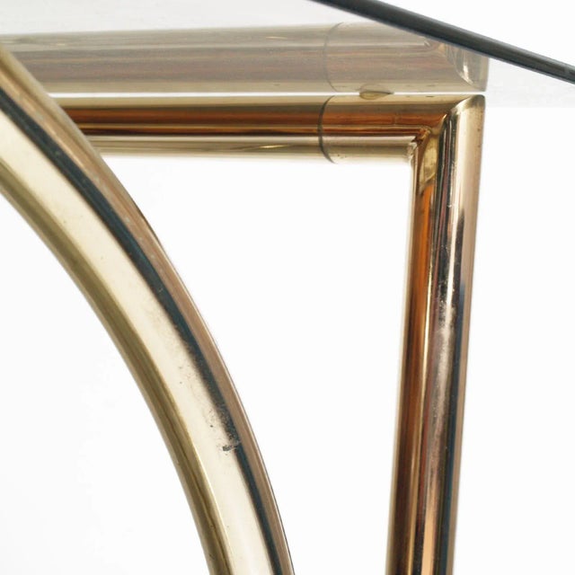 Gilt Brass & Glass Fumè Bar Cart, 1970s For Sale - Image 7 of 9
