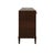 Matthew Izzo Home Marcella Glossy Chocolate Brown Four Door Buffet Cabinet With Brass Mesh Doors and Acrylic Door Pulls For Sale In New York - Image 6 of 9