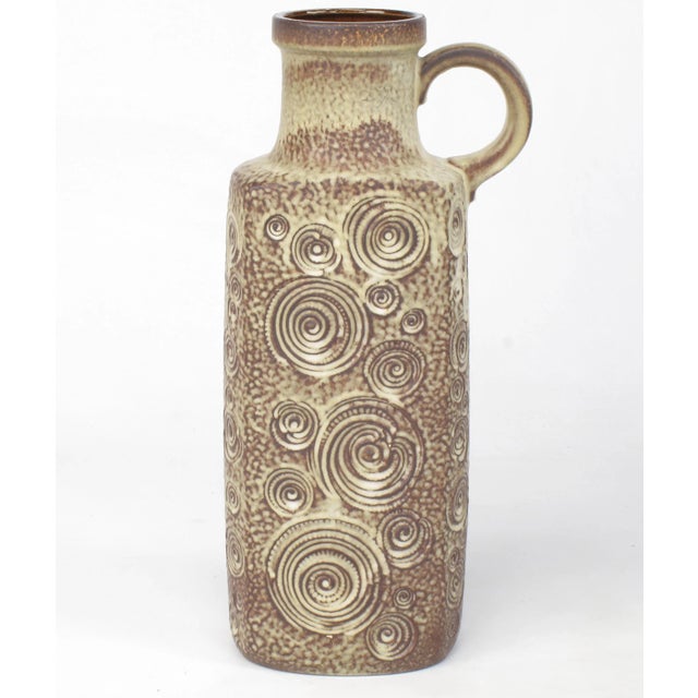 1950s 1950s Scheurich Ceramic Tall Glazed Ceramic Jug For Sale - Image 5 of 9