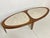 Mid-Century Modern C. 1960s Two Piece Surfboard Coffee Table in Walnet With MarbleTop For Sale - Image 3 of 10