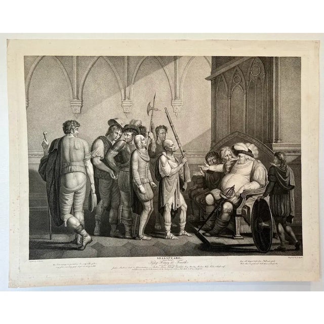 Antique 1798 Shakespeare Engraving by Thomas Ryder – Henry Iv, Falstaff, Large Boydell Print For Sale - Image 13 of 13