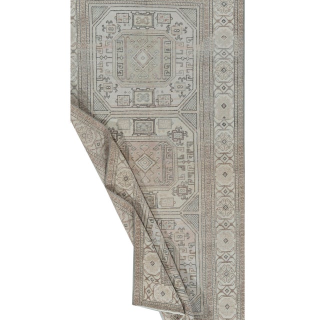 Vintage Turkish Oushak Area Rug 2' X 6' For Sale - Image 4 of 8