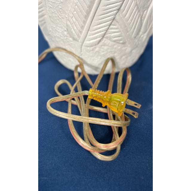 Vintage Postmodern Palm Regency Plaster-Style Statement Lamp For Sale - Image 9 of 11