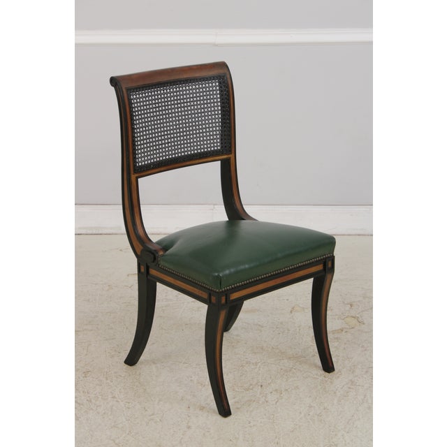 Age: C.1920s Details: Older Green Leather Seats High Quality Construction Green & Ebony Painted Finish Tack Head Trim...