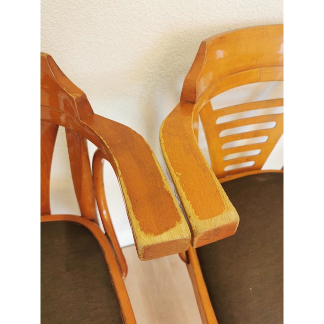 Vintage Bentwood Armchairs, 1970s, Set of 3 For Sale - Image 10 of 18