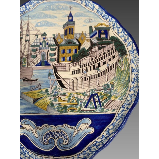 Antique Makkum Earthenware Plaque, 1800s For Sale - Image 3 of 4