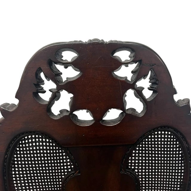 Wood 18th Century Italian Renaissance Cane Chair For Sale - Image 7 of 12