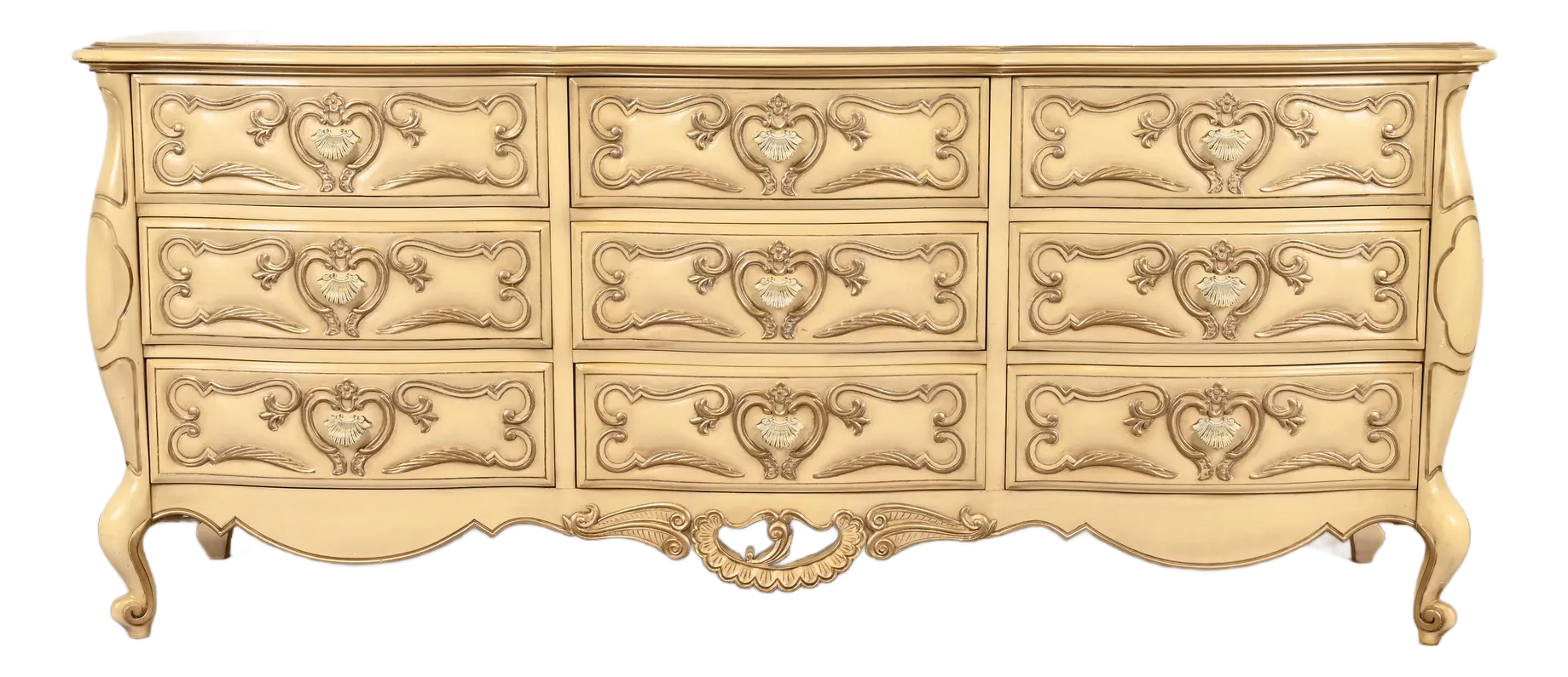 vintage cream dresser Sold***refinished Cream Solid Wood Dresser