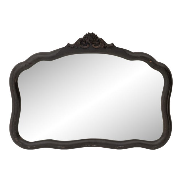 American Gilded Age Ebonized Wood Beveled Mirror For Sale