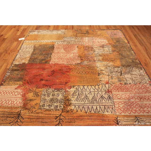 Abstract Nazmiyal Collection Vintage "Florentinische Villenviertel" Art Rug by Paul Klee for Ege For Sale - Image 3 of 10