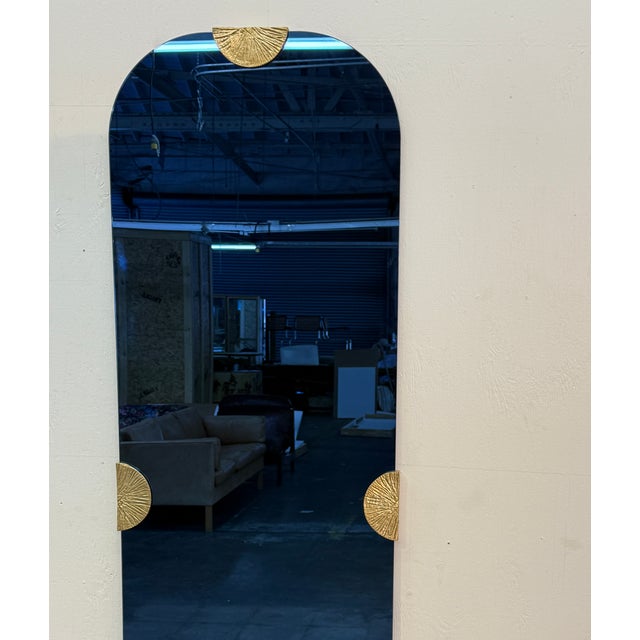 Italian Blue Glass Wall Mirror by Angelo Brotto, Italy, 1970s For Sale - Image 3 of 7