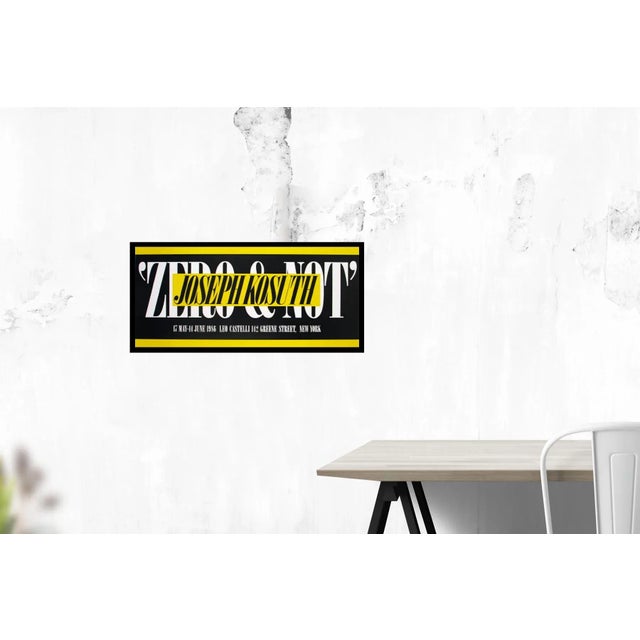 Zero & Not by Joseph Kosuth, Unsigned 1986 Offset Lithograph.16 x 36 inches