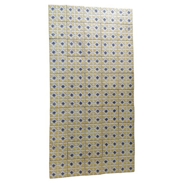 Portuguese Handmade Fifty Tile Panel For Sale