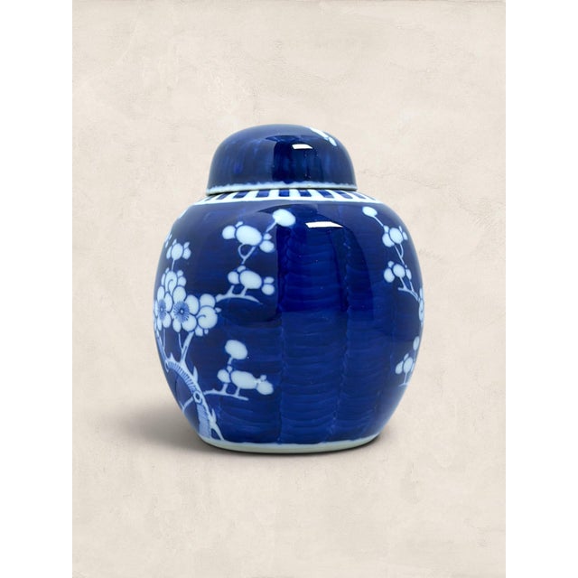 Ceramic Amazing Antique English Blue & White Porcelain Ginger Jar For Sale - Image 7 of 8